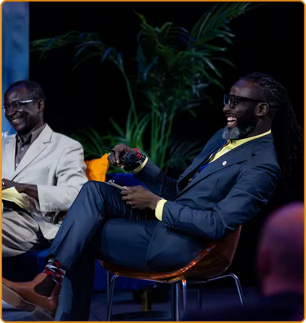 Dr. Charles Igwe hosting the Fireside Chat